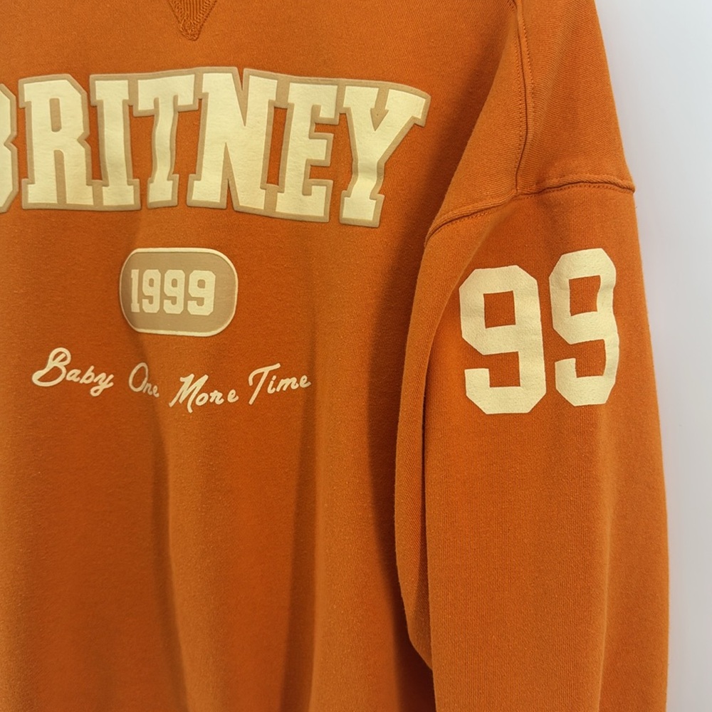 Brittney‎ Spears 1999 Oversized Cotton Sweatshirt Baby One More Time Size Med - Picture 5 of 9